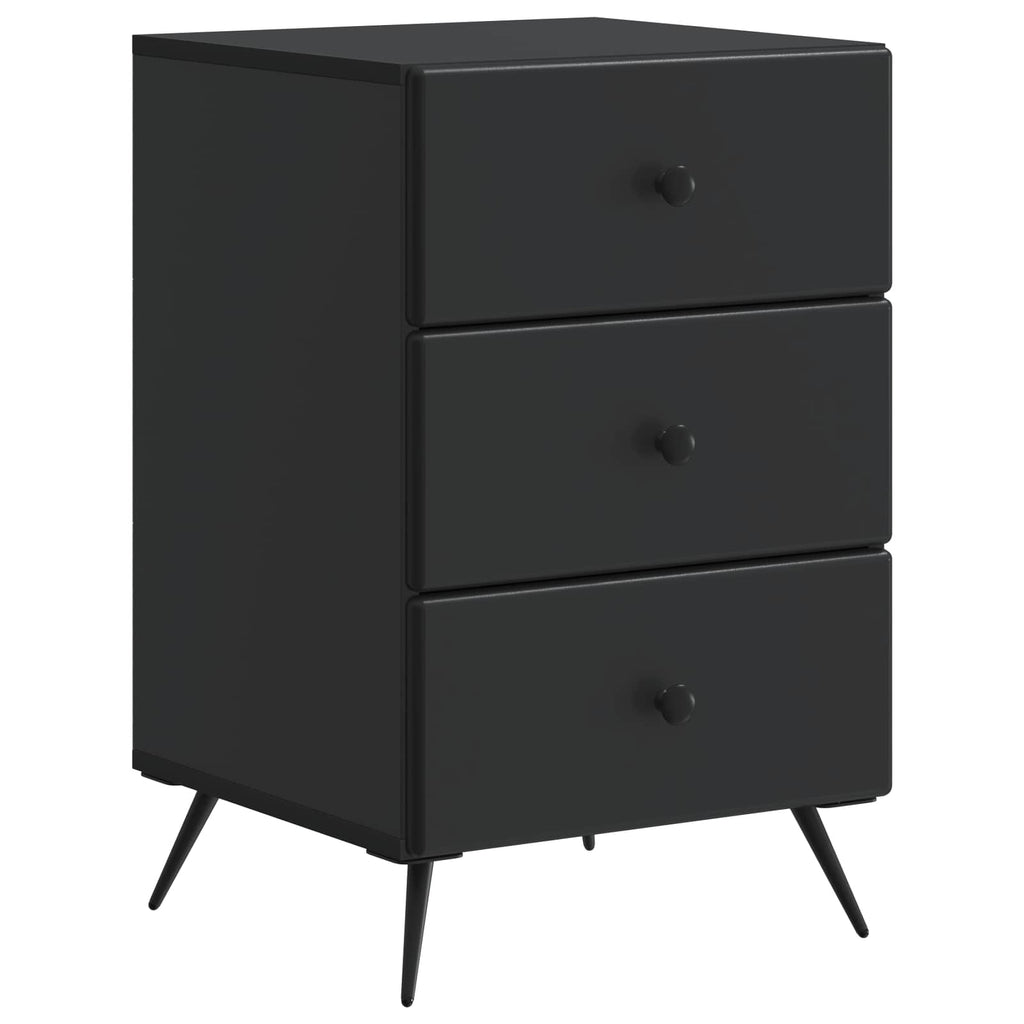Nachttisch Schwarz 43 x 41 x 66,5 cm Holzwerkstoff