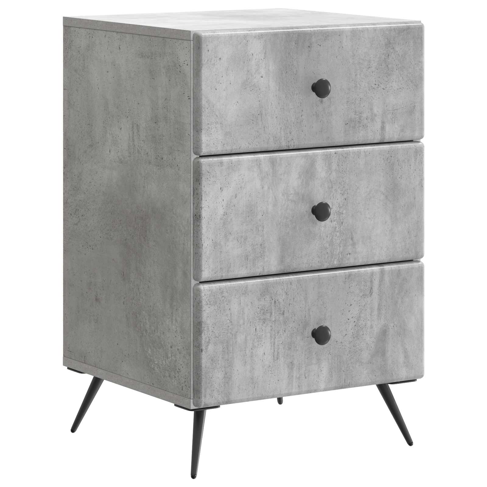 Nachttisch Betongrau 43 x 41 x 66,5 cm Holzwerkstoff