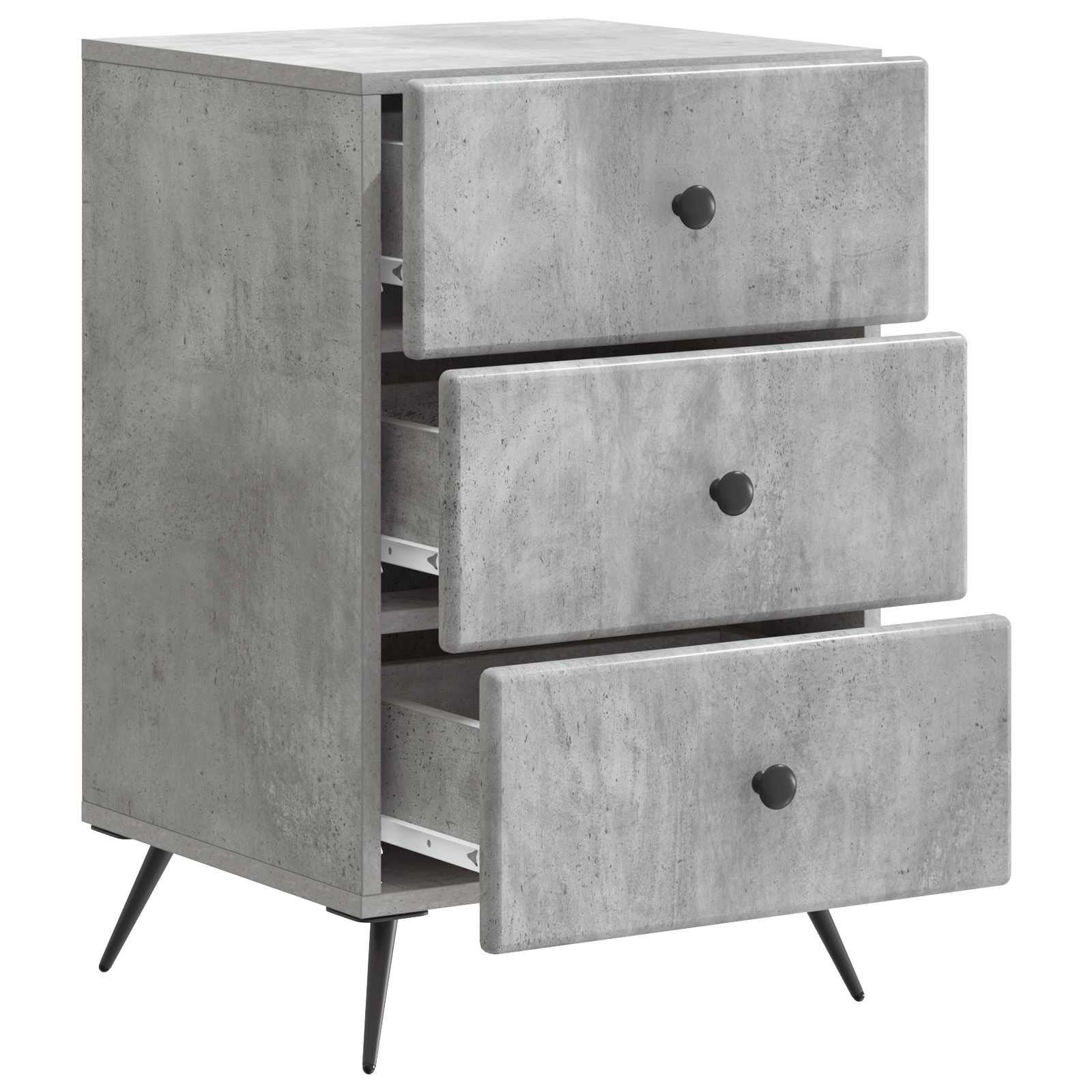 Nachttisch Betongrau 43 x 41 x 66,5 cm Holzwerkstoff