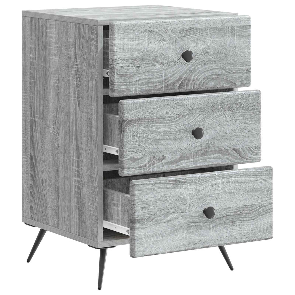 Nachttisch Graues Sonoma 43 x 41 x 66,5 cm Holzwerkstoff