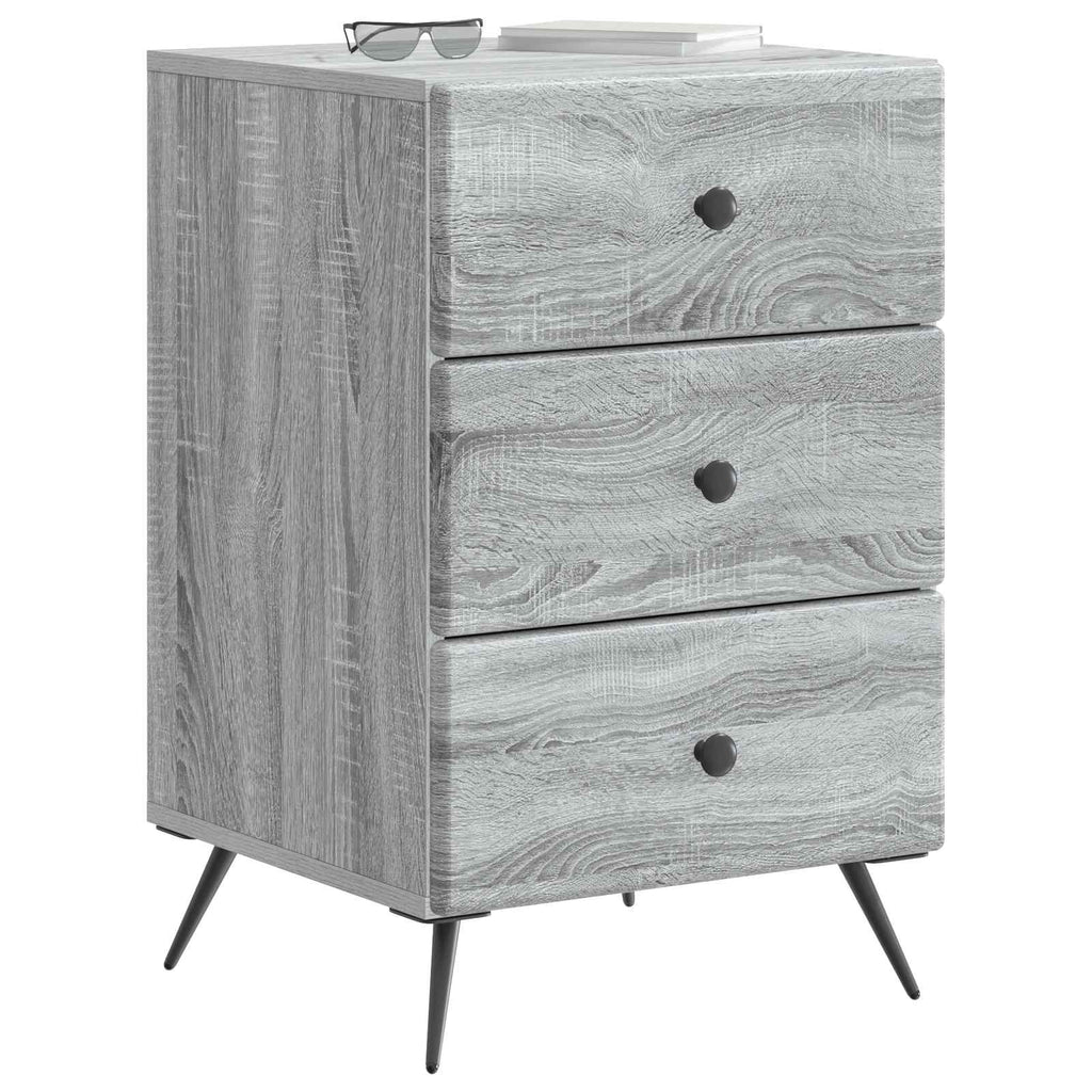 Nachttisch Graues Sonoma 43 x 41 x 66,5 cm Holzwerkstoff