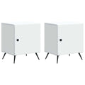 Nachttisch 2 pcs Weiß 43 x 34,5 x 50 cm Holzwerkstoff