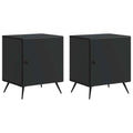 Nachttisch 2 pcs Schwarz 43 x 34,5 x 50 cm Holzwerkstoff