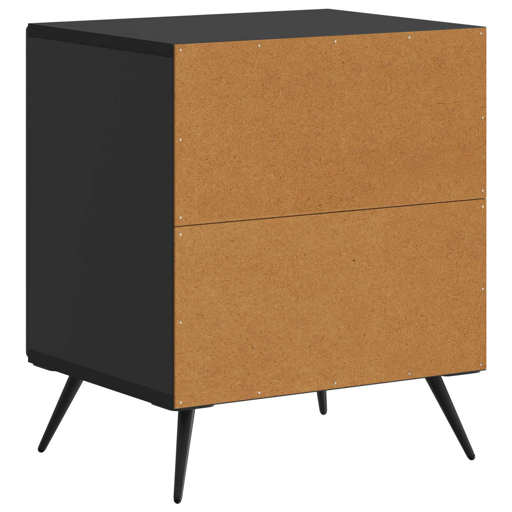 Nachttisch 2 pcs Schwarz 43 x 34,5 x 50 cm Holzwerkstoff