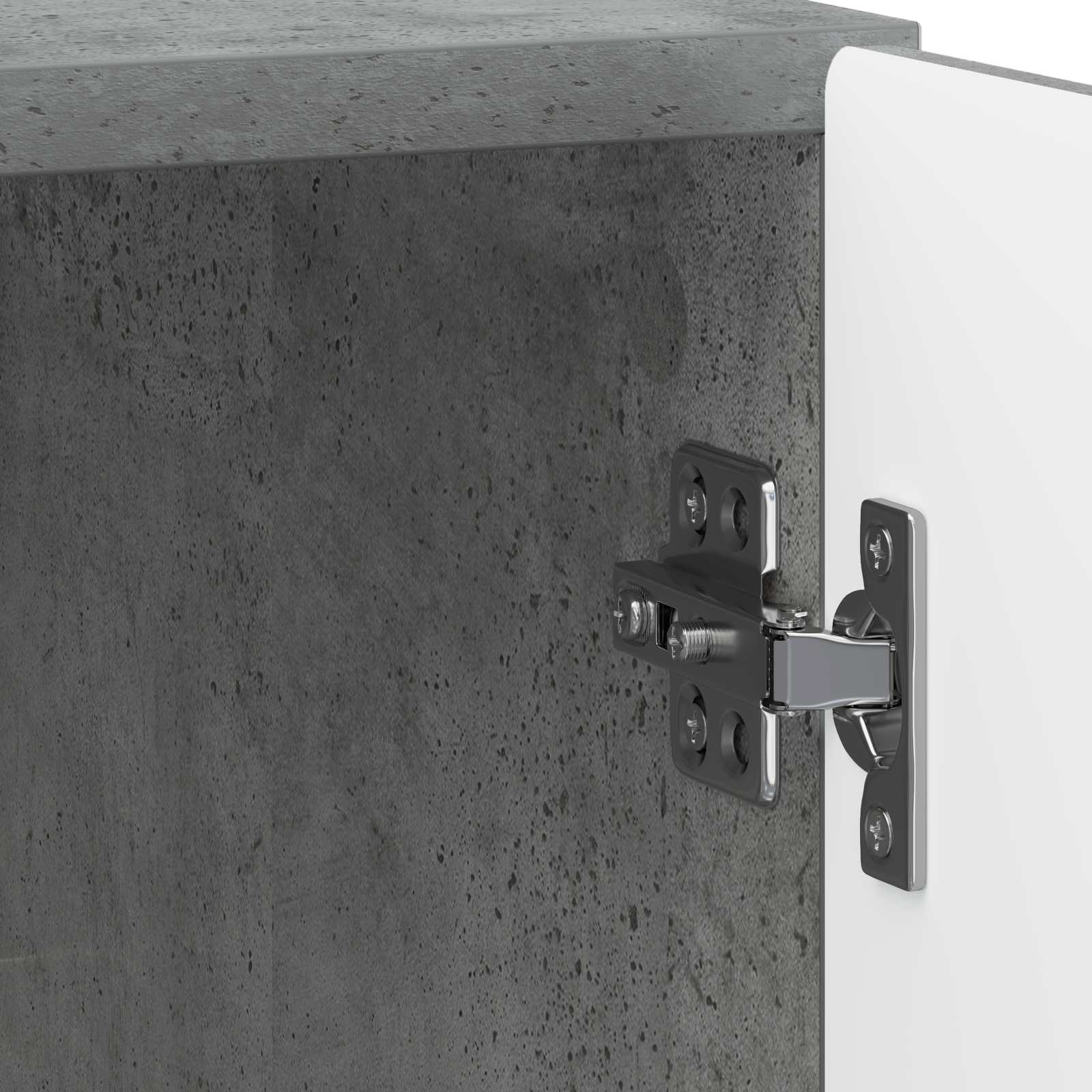 Nachttisch 2 pcs Betongrau 43 x 34,5 x 50 cm Holzwerkstoff