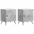 Nachttisch 2 pcs Betongrau 43 x 34,5 x 50 cm Holzwerkstoff