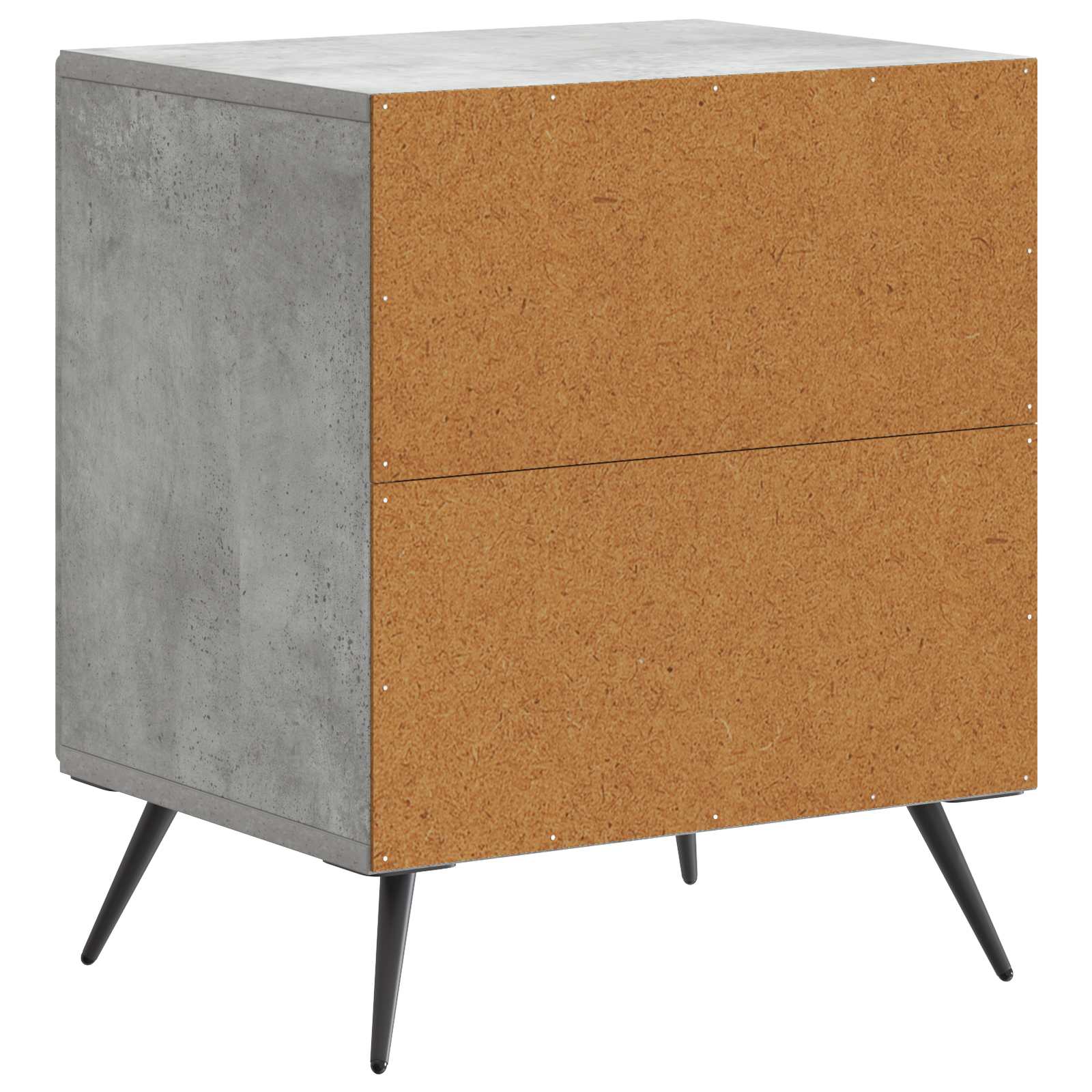 Nachttisch 2 pcs Betongrau 43 x 34,5 x 50 cm Holzwerkstoff