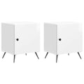 Nachttisch 2 pcs Hochglanz Weiß 43 x 34,5 x 50 cm Holzwerkstoff