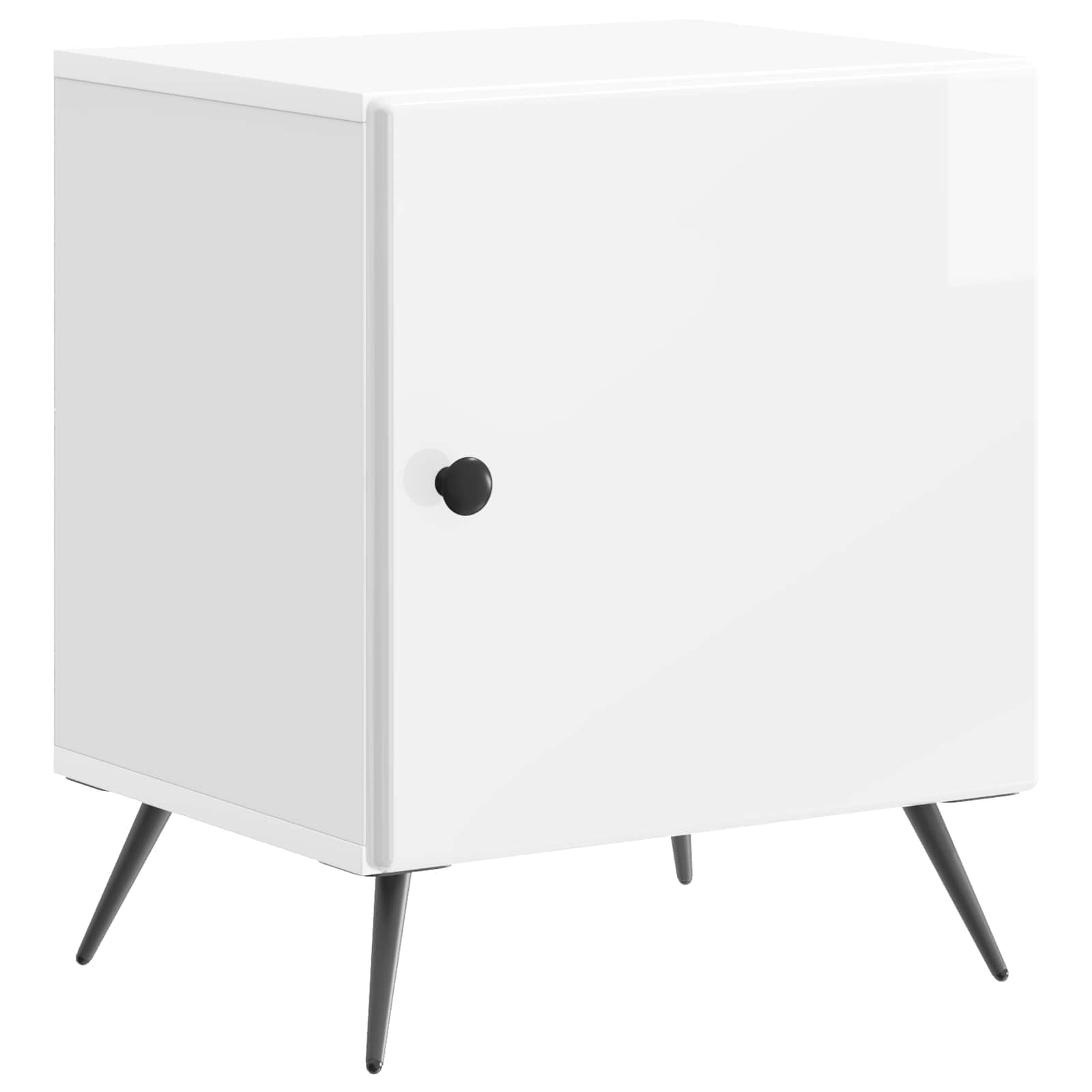 Nachttisch 2 pcs Hochglanz Weiß 43 x 34,5 x 50 cm Holzwerkstoff