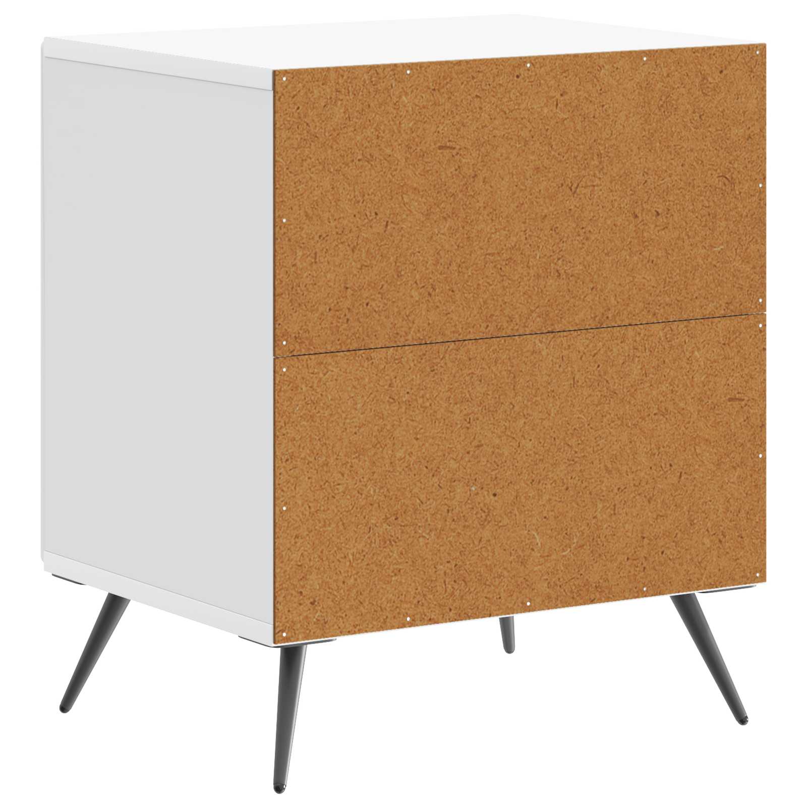 Nachttisch 2 pcs Hochglanz Weiß 43 x 34,5 x 50 cm Holzwerkstoff