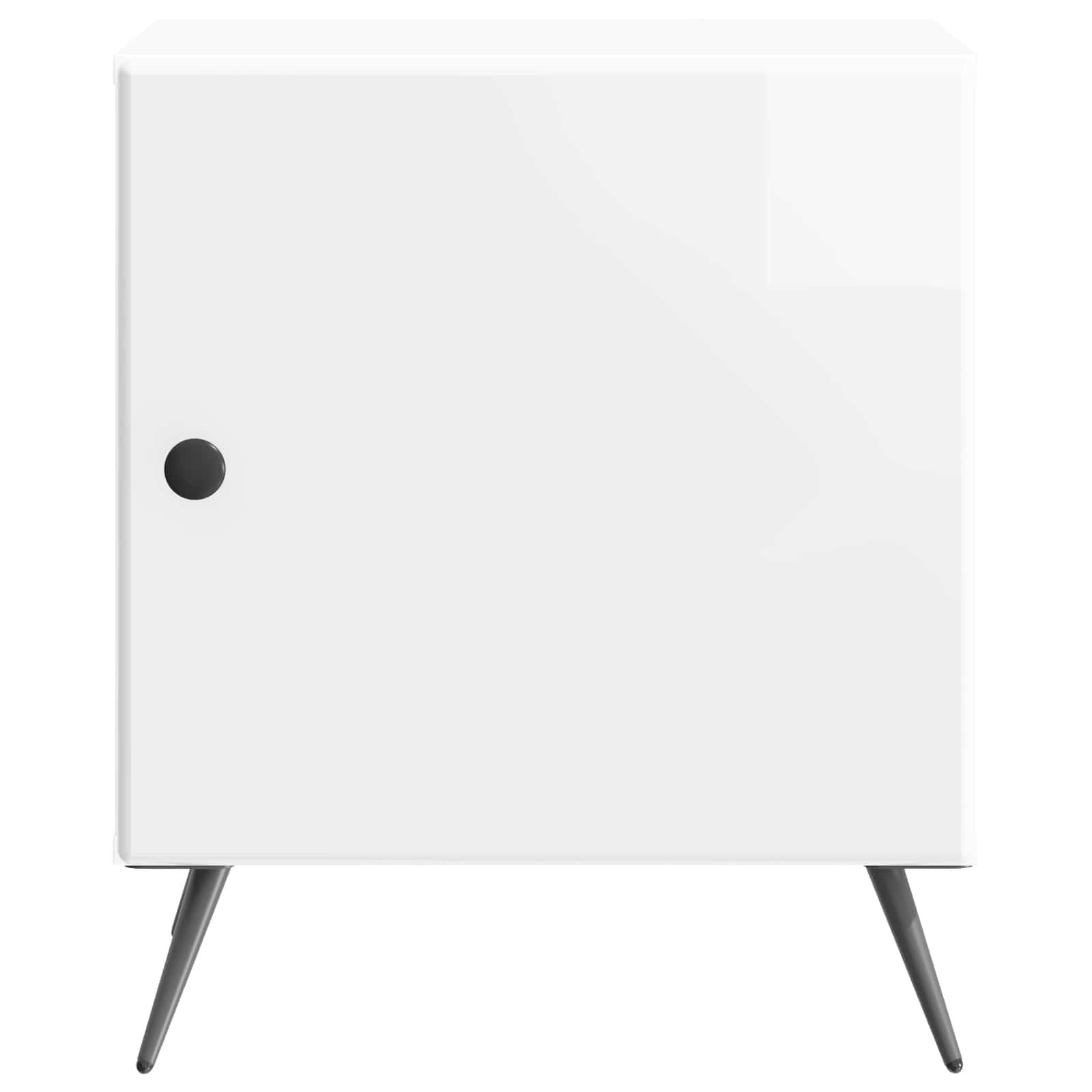 Nachttisch 2 pcs Hochglanz Weiß 43 x 34,5 x 50 cm Holzwerkstoff