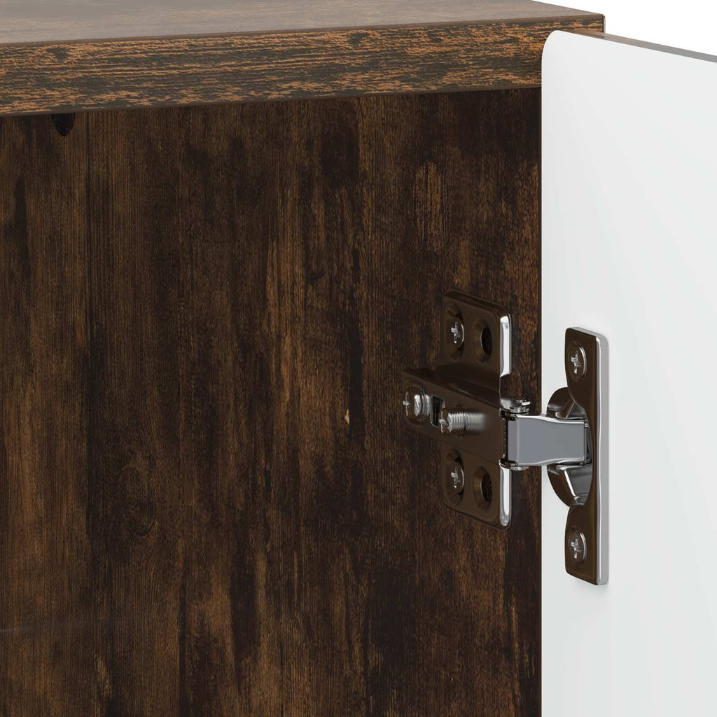 Nachttisch 2 pcs Geräucherte Eiche 43 x 34,5 x 50 cm