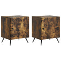 Nachttisch 2 pcs Geräucherte Eiche 43 x 34,5 x 50 cm