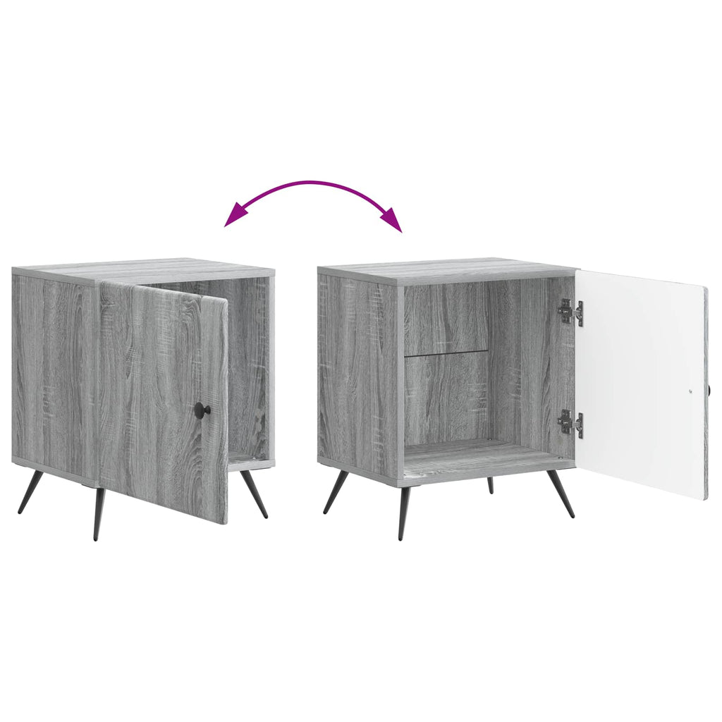 Nachttisch Graues Sonoma 43 x 34,5 x 50 cm Holzwerkstoff