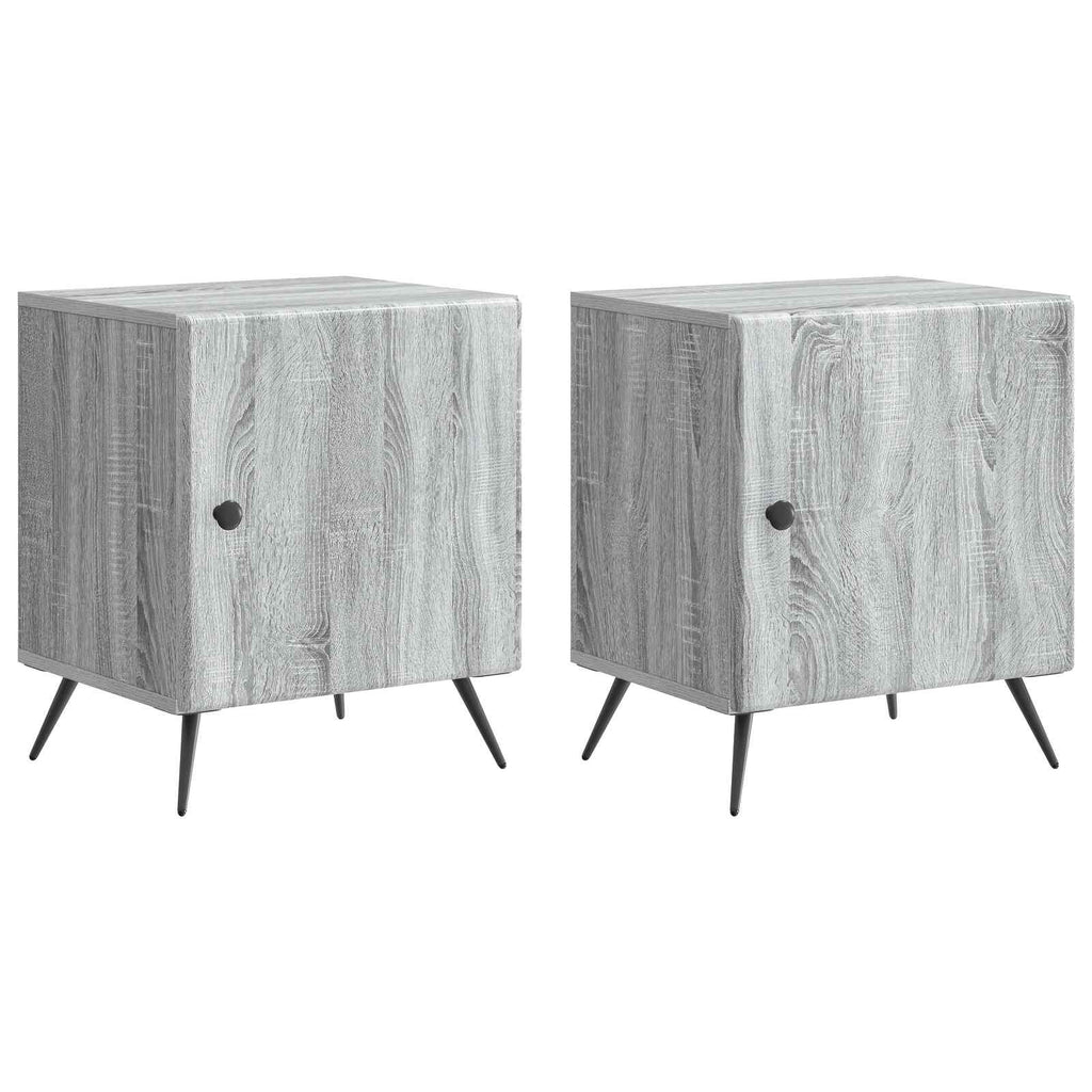 Nachttisch 2 pcs Graues Sonoma 43 x 34,5 x 50 cm Holzwerkstoff