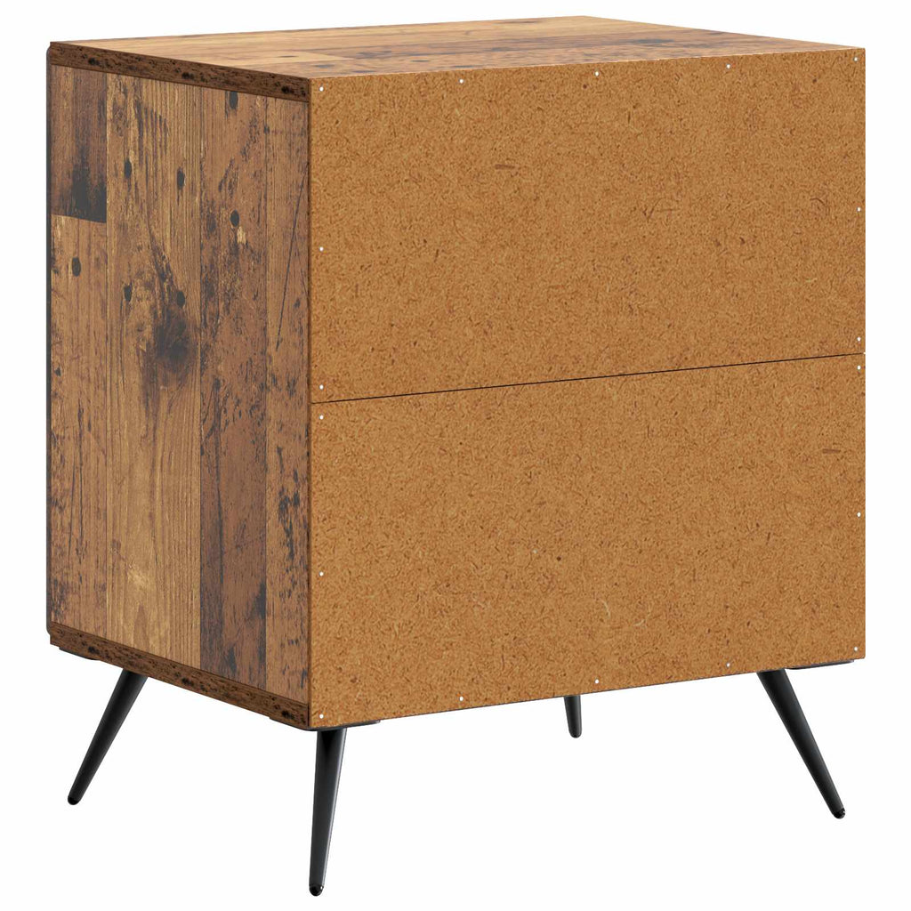 Nachttisch 2 pcs Altholz 43 x 34,5 x 50 cm Holzwerkstoff