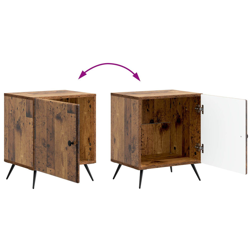 Nachttisch 2 pcs Altholz 43 x 34,5 x 50 cm Holzwerkstoff