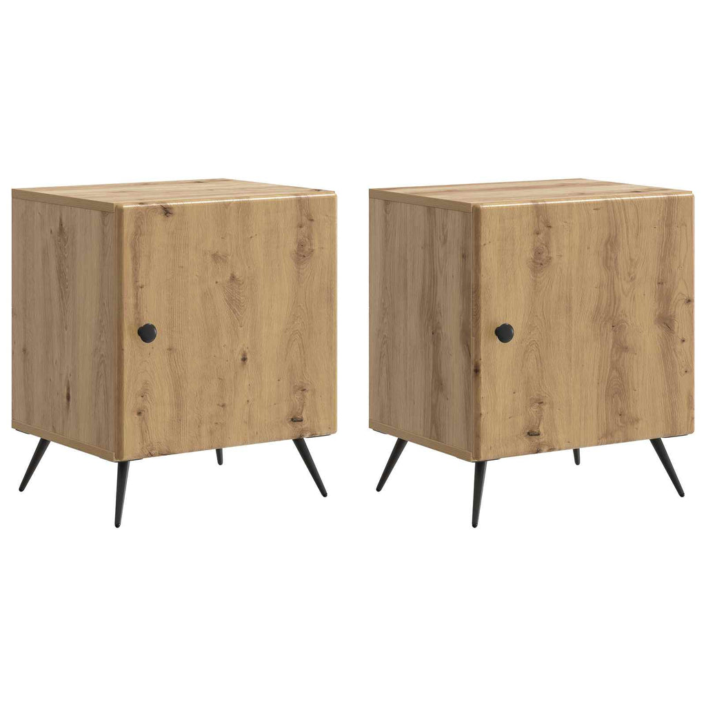 Nachttisch 2 pcs Artisan-Eiche 43 x 34,5 x 50 cm Holzwerkstoff