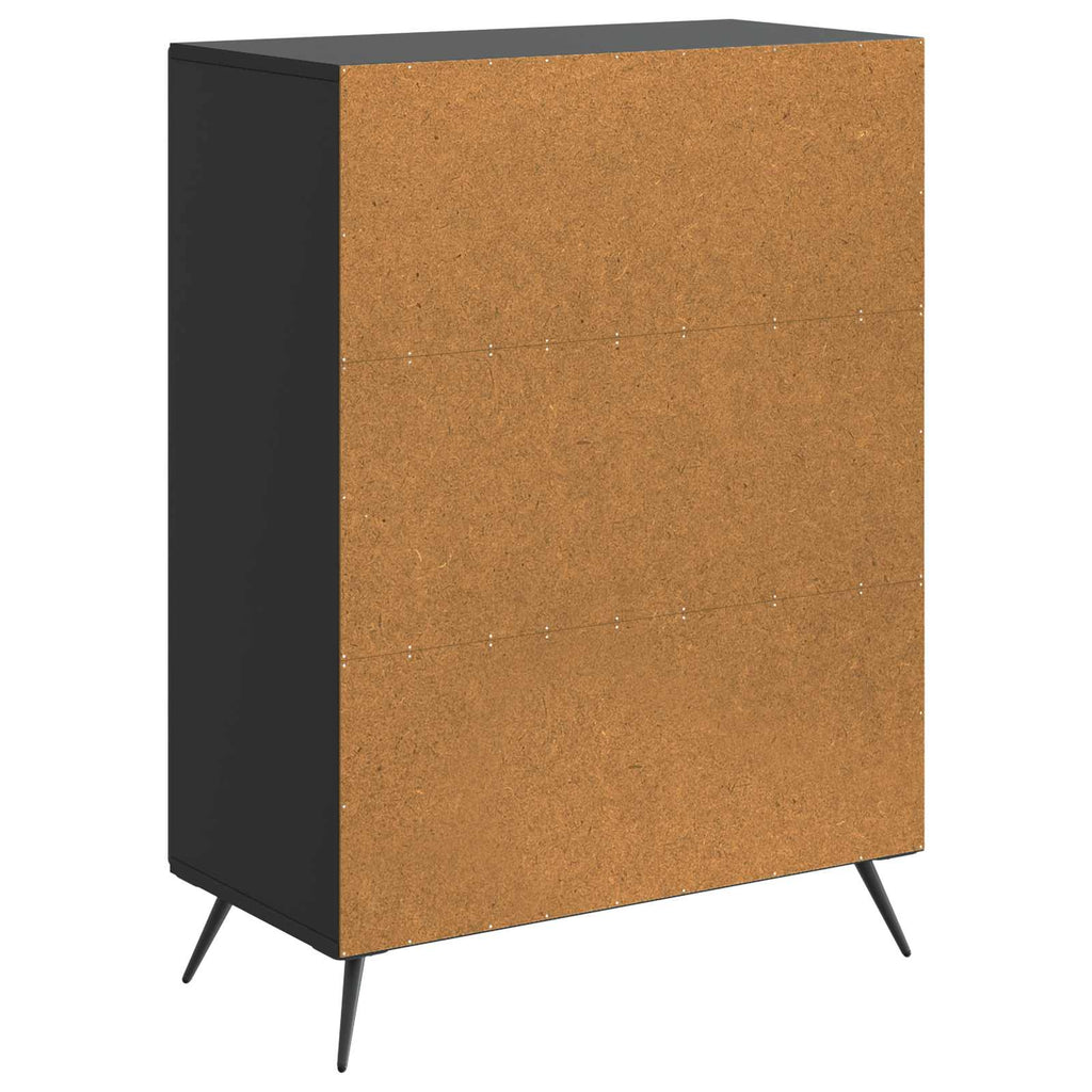 Sideboard Schwarz 66 x 34,5 x 90 cm Holzwerkstoff