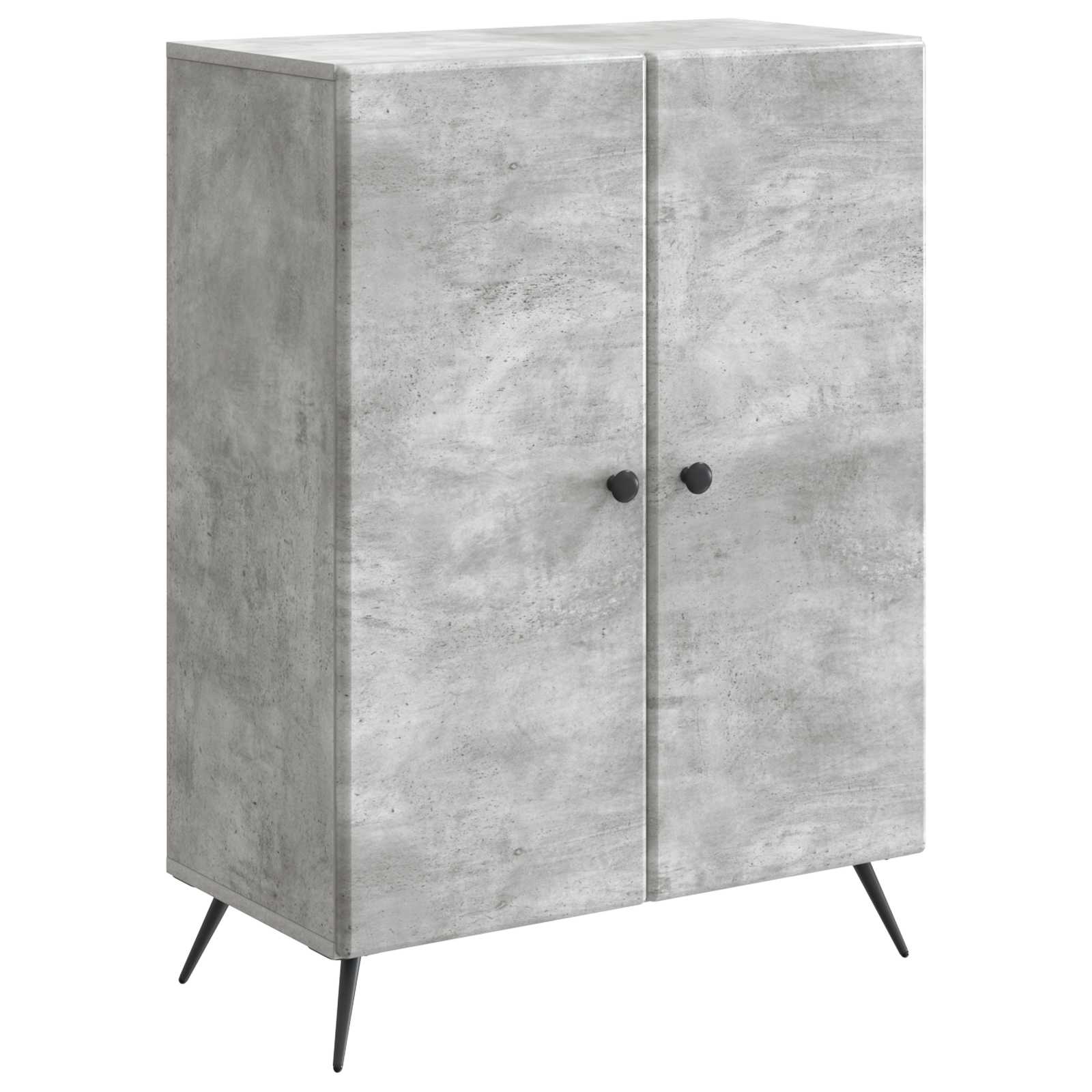 Sideboard Betongrau 66 x 34,5 x 90 cm Holzwerkstoff