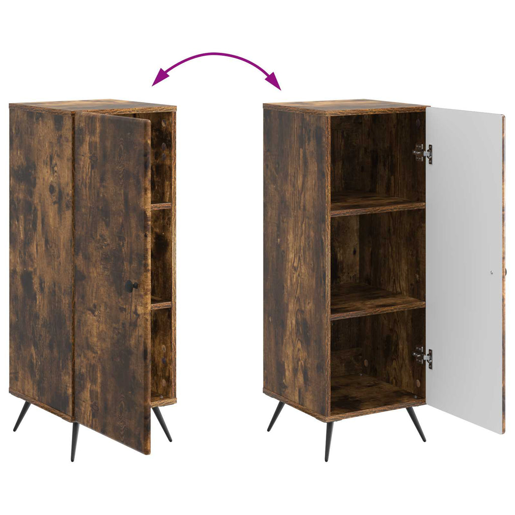 Sideboard Geräucherte Eiche 33 x 34,5 x 90 cm Holzwerkstoff
