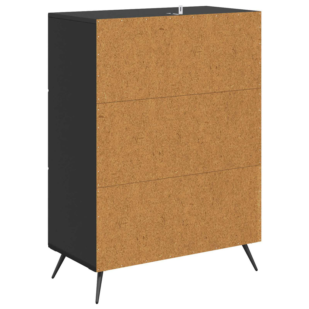 Schubladenschrank Schwarz 66 x 34,5 x 90 cm Holzwerkstoff