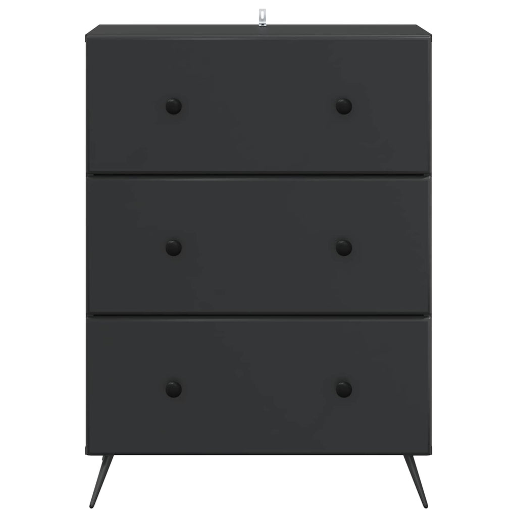 Schubladenschrank Schwarz 66 x 34,5 x 90 cm Holzwerkstoff