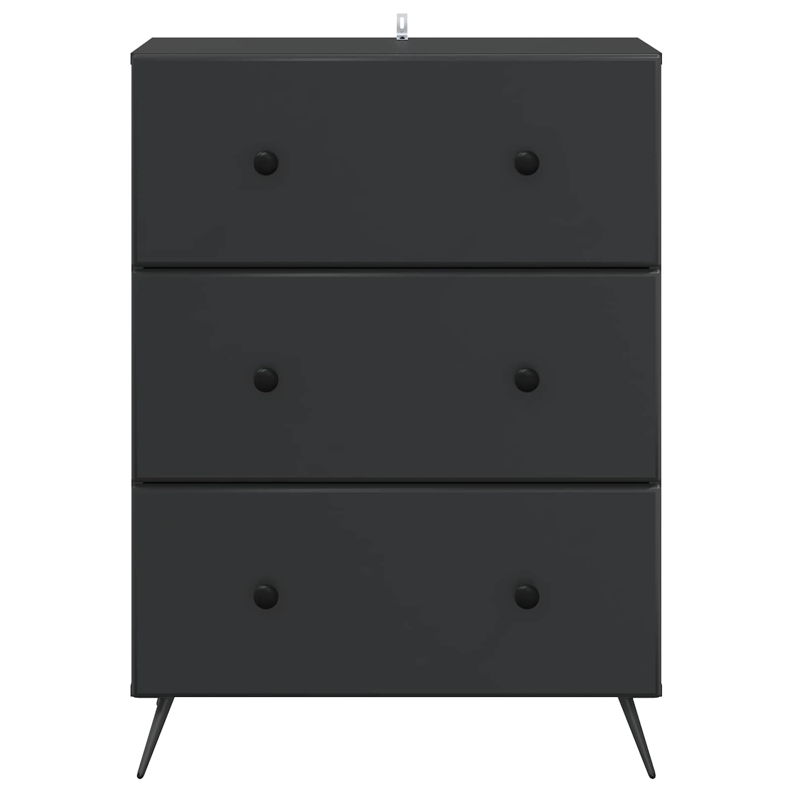 Schubladenschrank Schwarz 66 x 34,5 x 90 cm Holzwerkstoff