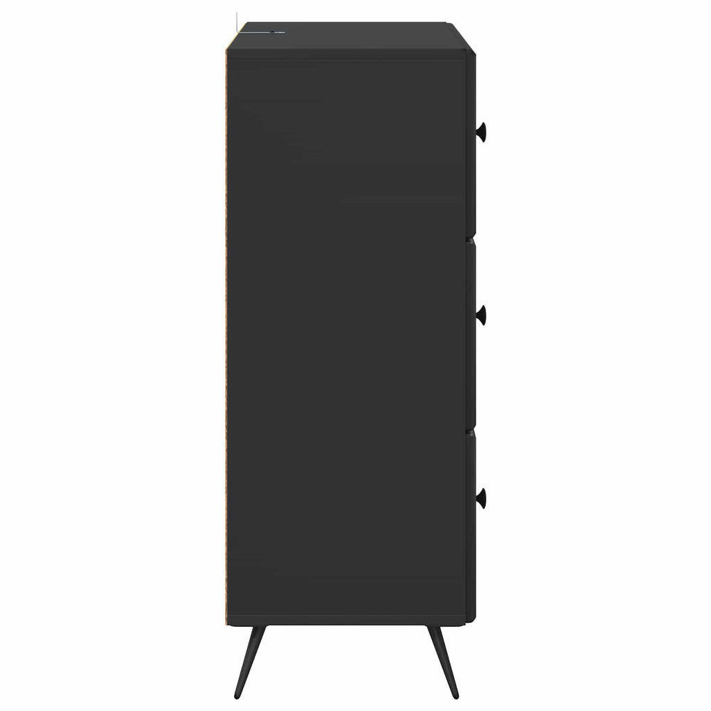 Schubladenschrank Schwarz 66 x 34,5 x 90 cm Holzwerkstoff