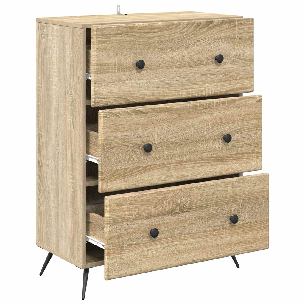 Schubladenschrank Sonoma-Eiche 66 x 34,5 x 90 cm Holzwerkstoff