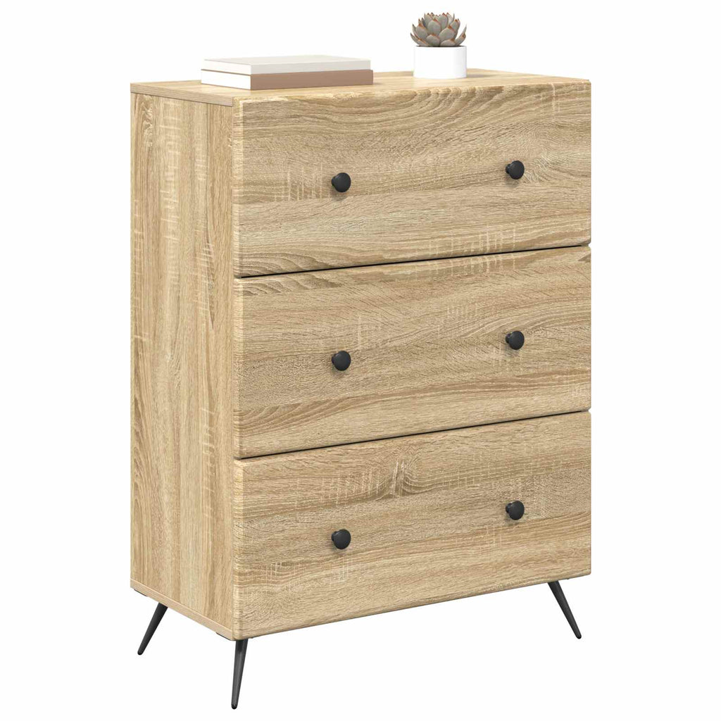 Schubladenschrank Sonoma-Eiche 66 x 34,5 x 90 cm Holzwerkstoff