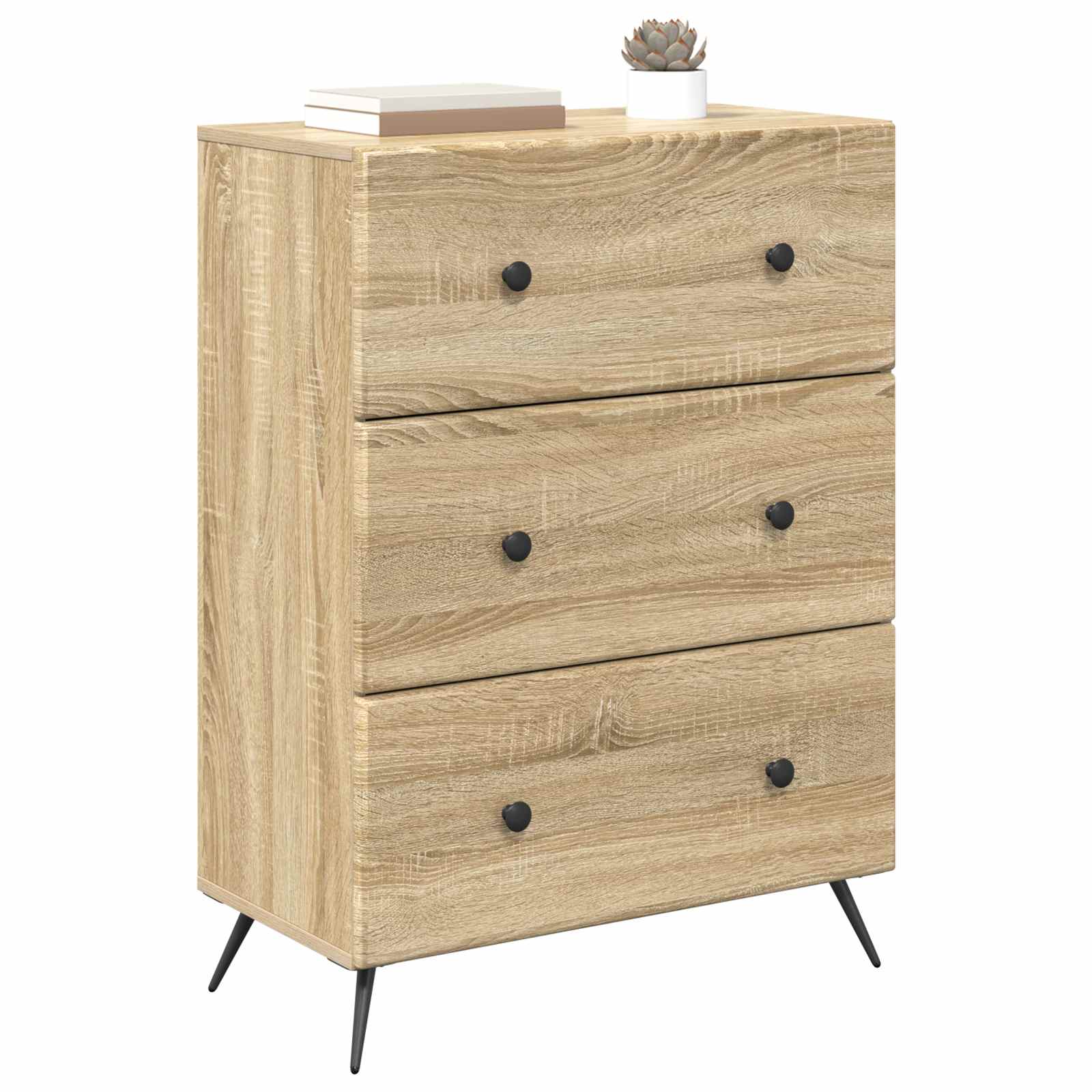 Schubladenschrank Sonoma-Eiche 66 x 34,5 x 90 cm Holzwerkstoff