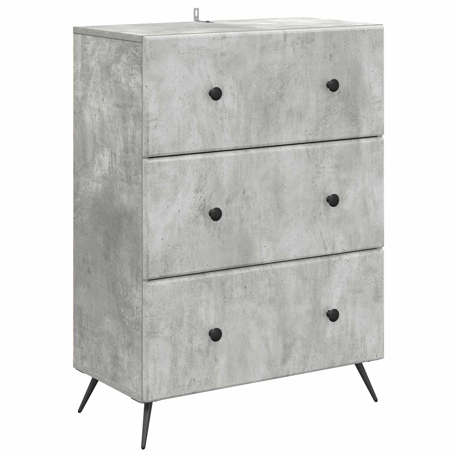 Schubladenschrank Betongrau 66 x 34,5 x 90 cm Holzwerkstoff