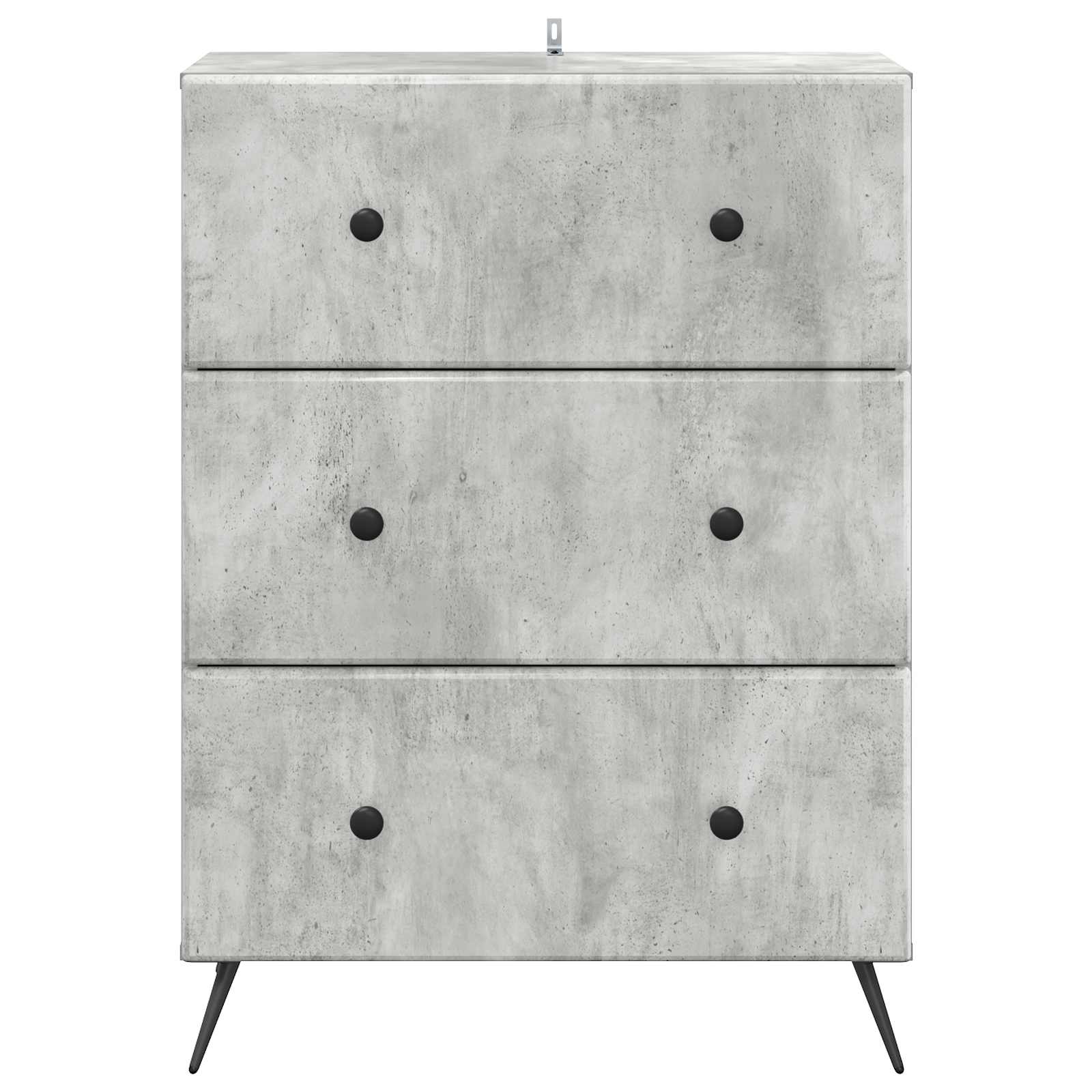 Schubladenschrank Betongrau 66 x 34,5 x 90 cm Holzwerkstoff