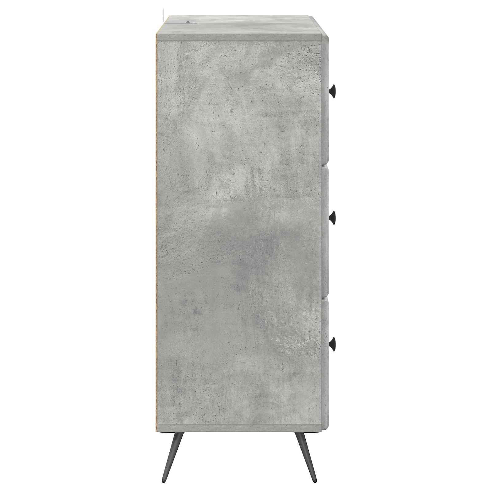 Schubladenschrank Betongrau 66 x 34,5 x 90 cm Holzwerkstoff