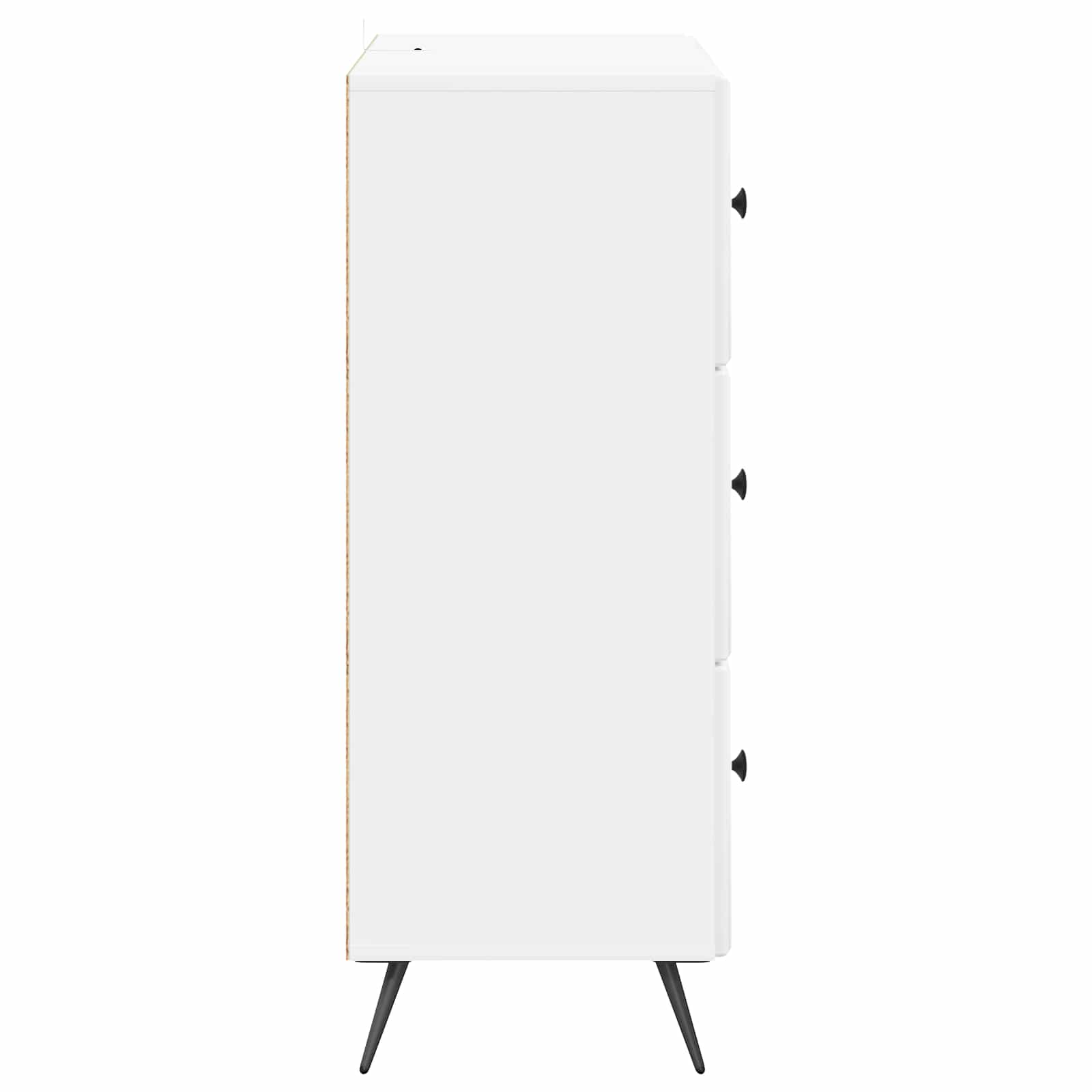 Schubladenschrank Hochglanz Weiß 66 x 34,5 x 90 cm