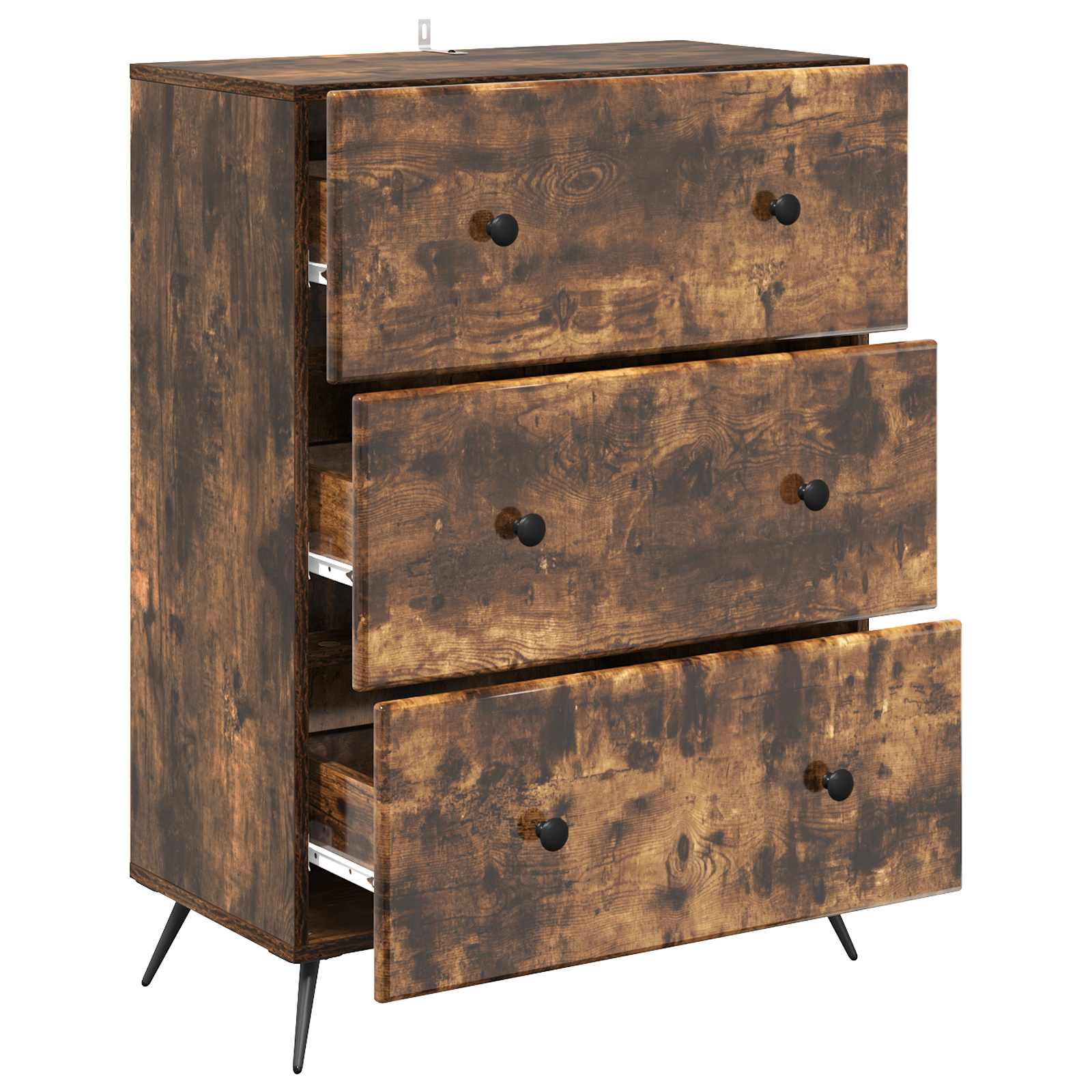 Schubladenschrank Geräucherte Eiche 66 x 34,5 x 90 cm