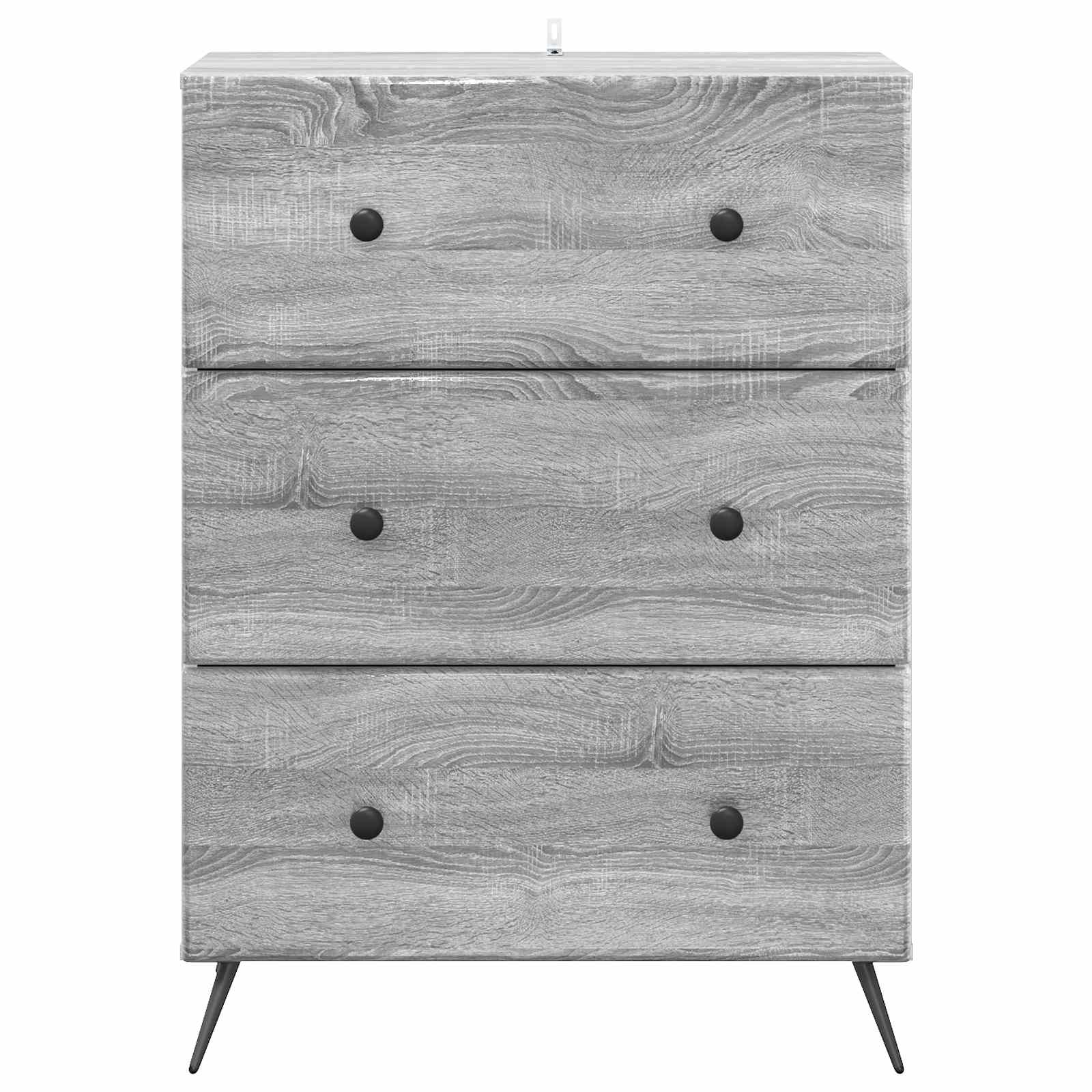 Schubladenschrank Graues Sonoma 66 x 34,5 x 90 cm Holzwerkstoff