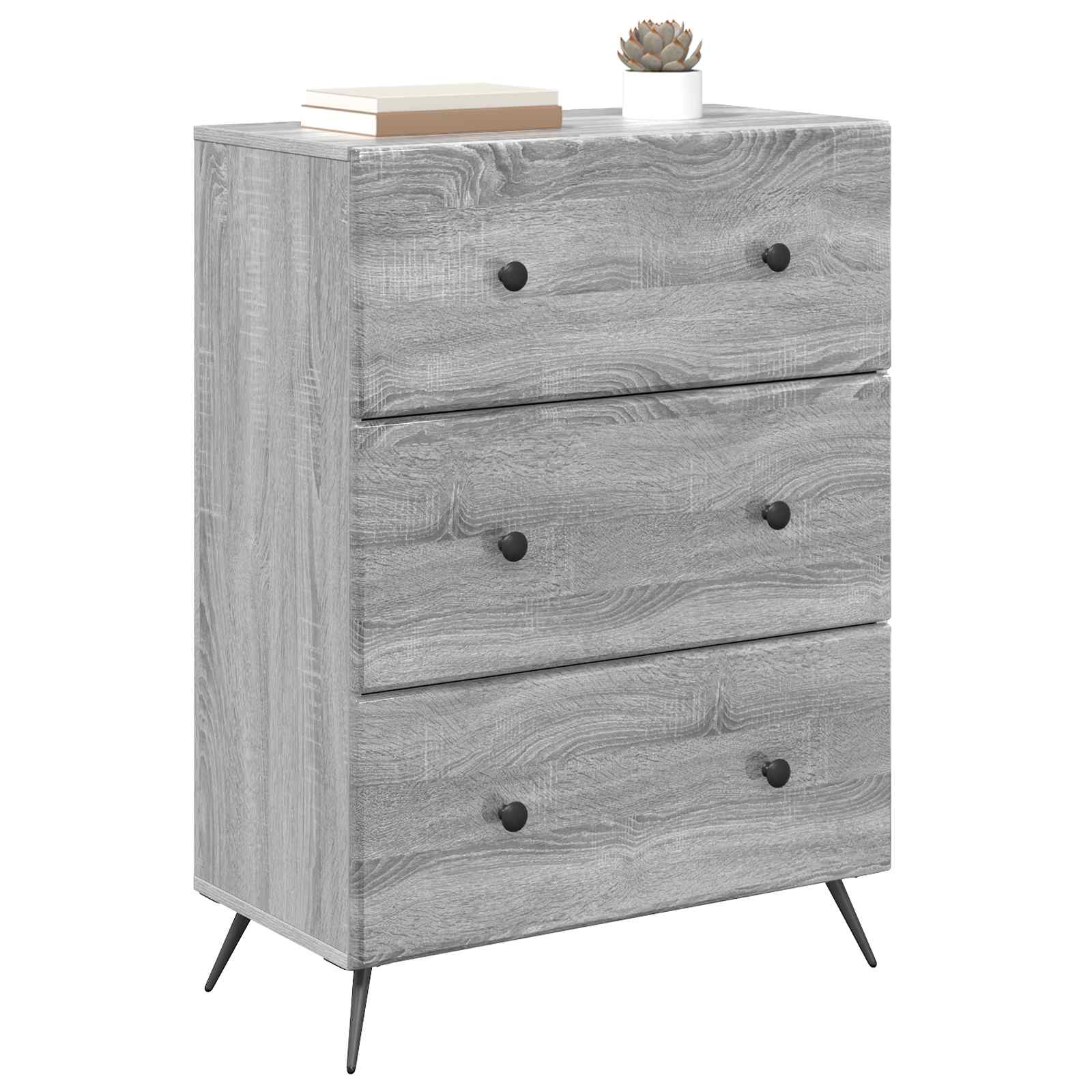 Schubladenschrank Graues Sonoma 66 x 34,5 x 90 cm Holzwerkstoff