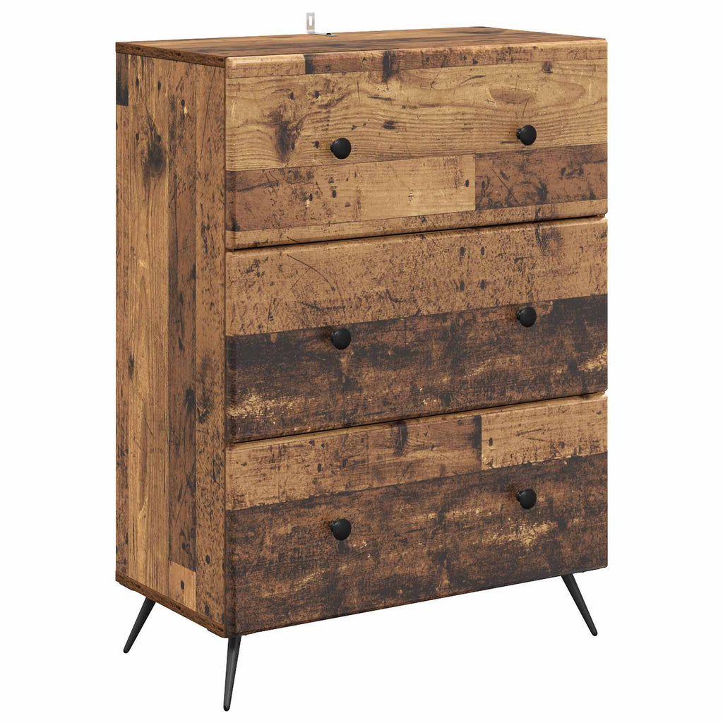 Schubladenschrank Altholz 66 x 34,5 x 90 cm Holzwerkstoff