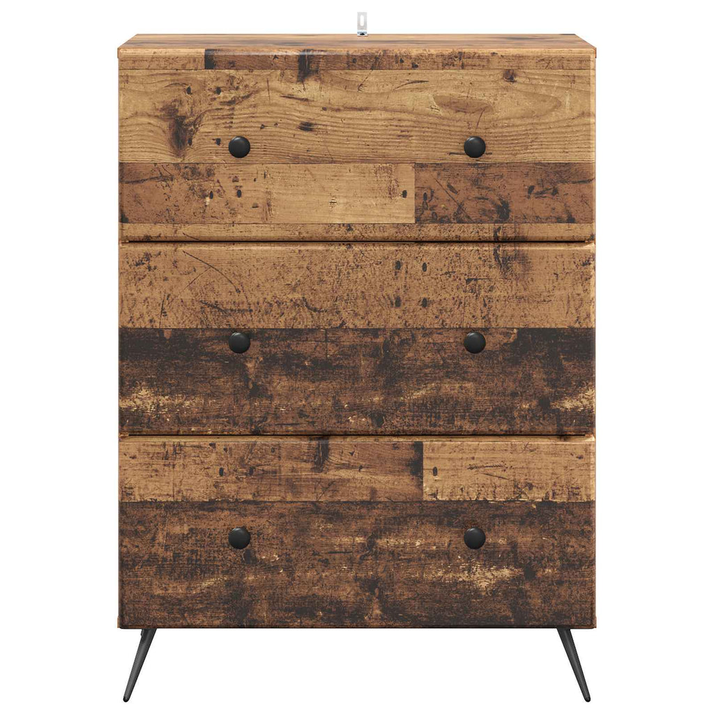 Schubladenschrank Altholz 66 x 34,5 x 90 cm Holzwerkstoff