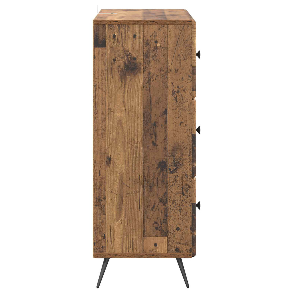 Schubladenschrank Altholz 66 x 34,5 x 90 cm Holzwerkstoff