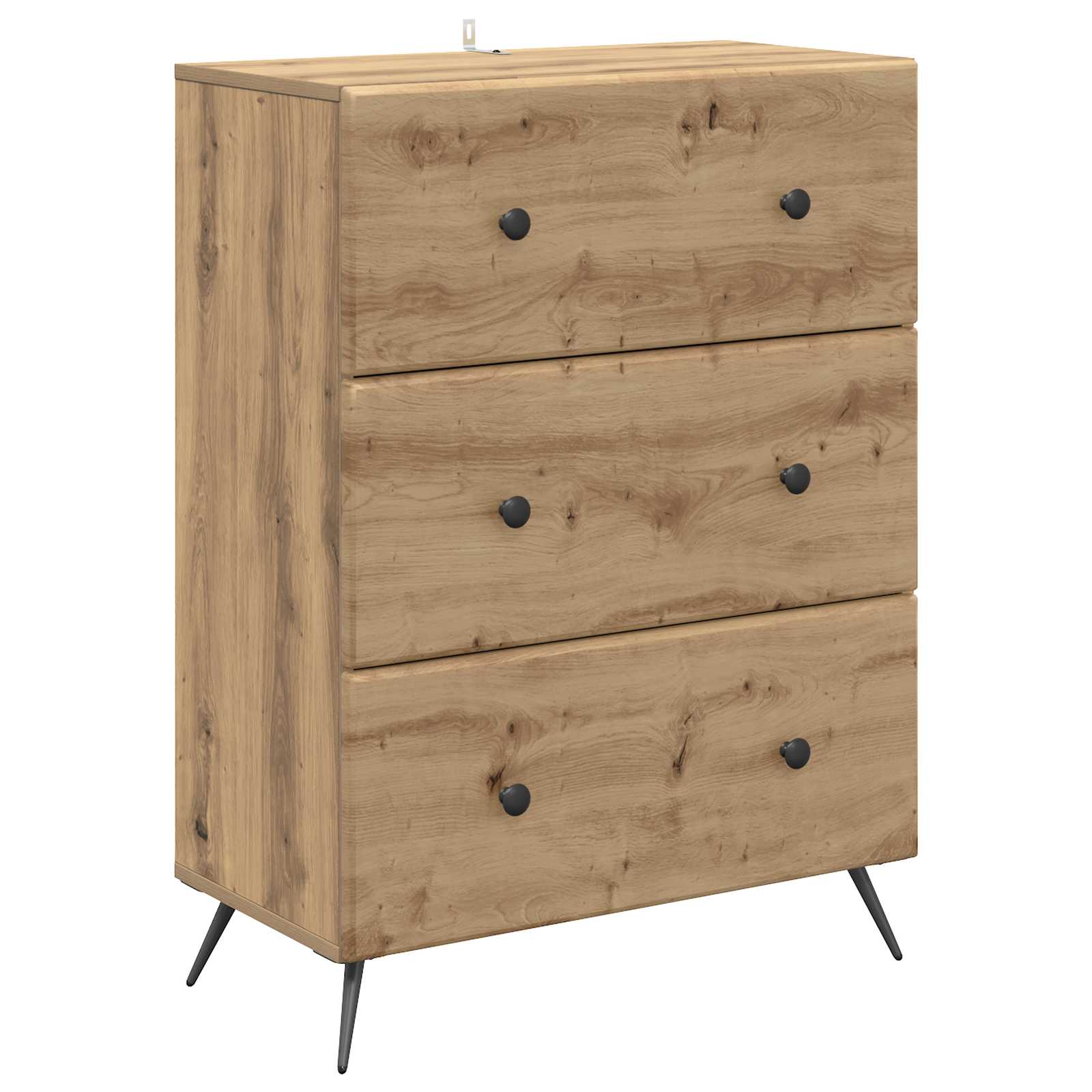 Schubladenschrank Artisan-Eiche 66 x 34,5 x 90 cm Holzwerkstoff