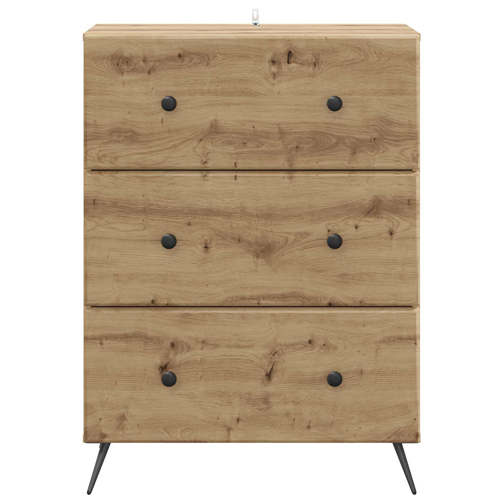 Schubladenschrank Artisan-Eiche 66 x 34,5 x 90 cm Holzwerkstoff