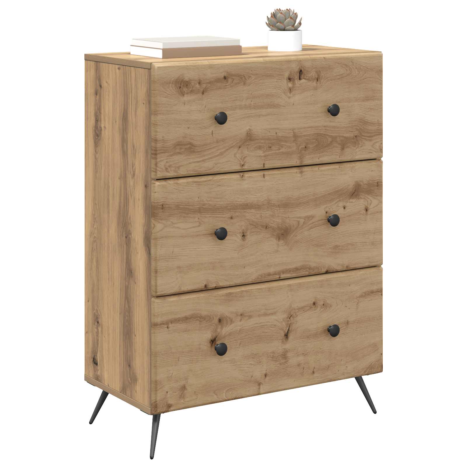 Schubladenschrank Artisan-Eiche 66 x 34,5 x 90 cm Holzwerkstoff