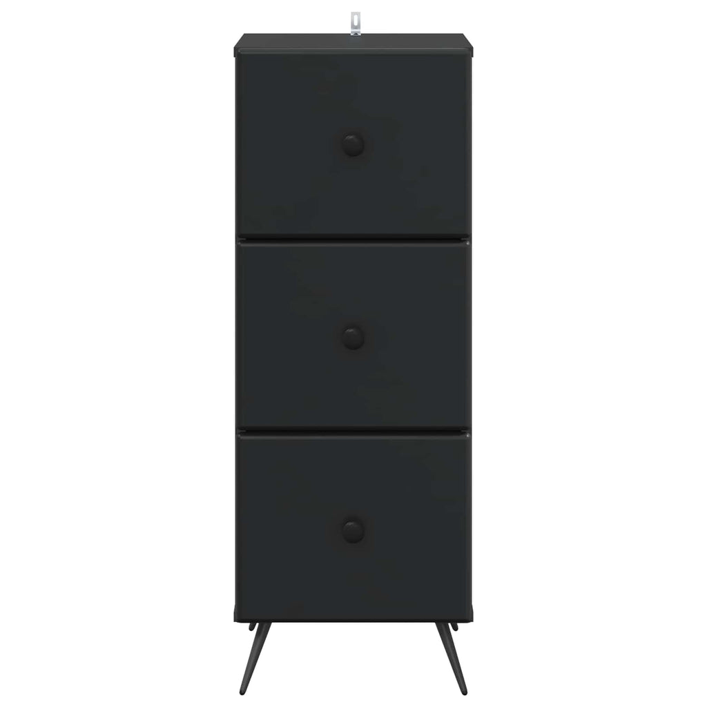 Schubladenschrank Schwarz 33 x 34,5 x 90 cm Holzwerkstoff