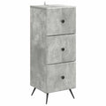 Schubladenschrank Betongrau 33 x 34,5 x 90 cm Holzwerkstoff