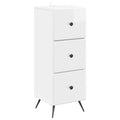 Schubladenschrank Hochglanz Weiß 33 x 34,5 x 90 cm