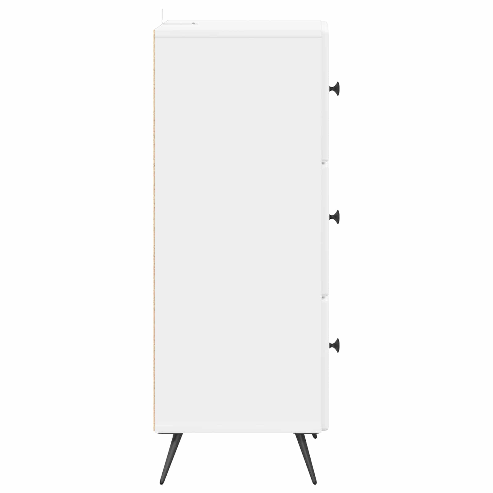 Schubladenschrank Hochglanz Weiß 33 x 34,5 x 90 cm