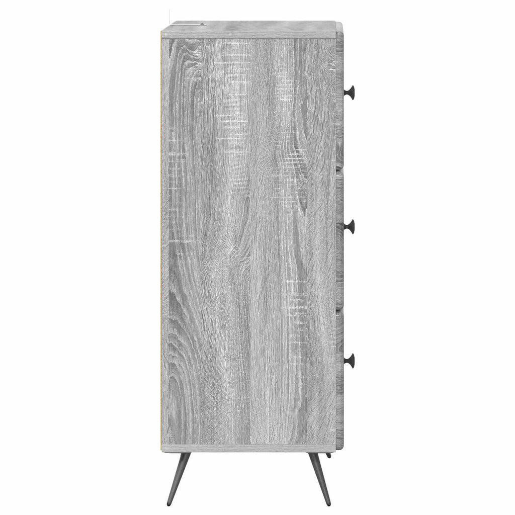 Schubladenschrank Graues Sonoma 33 x 34,5 x 90 cm Holzwerkstoff